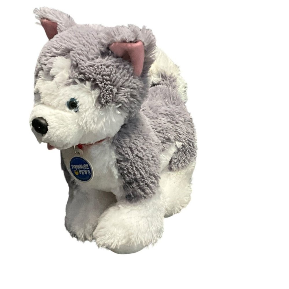 Build A Bear Promise Pets Husky Puppy Dog MAKE NOISE 12" Stuffed Animal